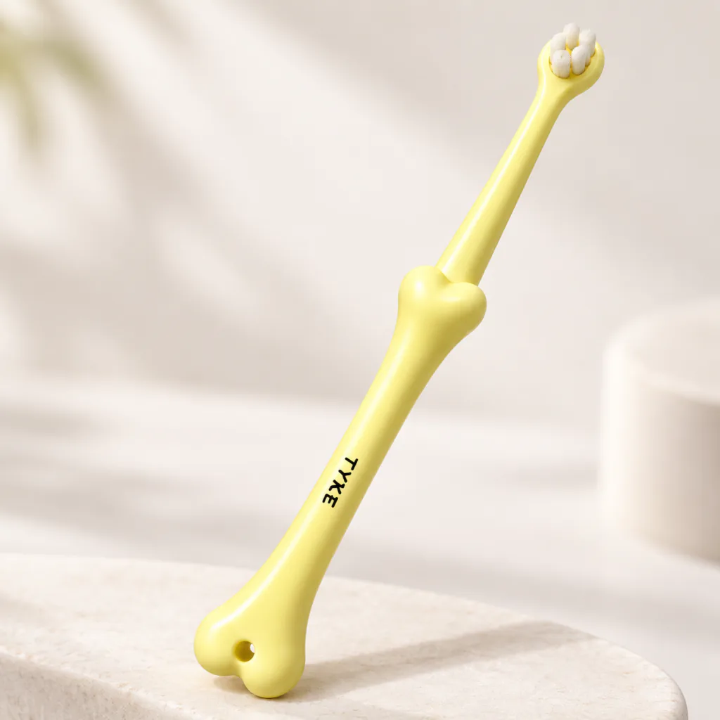 Soft-Bristle Pet Toothbrush with Bone-Shaped Handle product detail