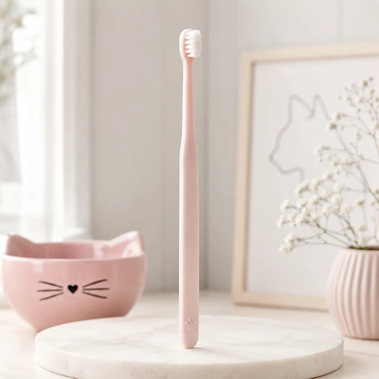 Cat Long-Handle Toothbrush